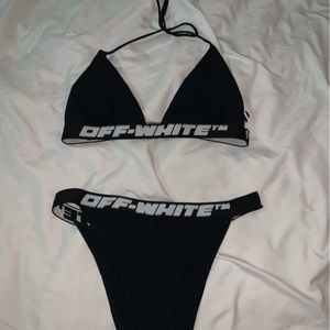 AUTHENTIC Off-White Logo Band Bikini Set Sz Small